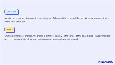 a metal box is charged compare the concentration|physics II final .